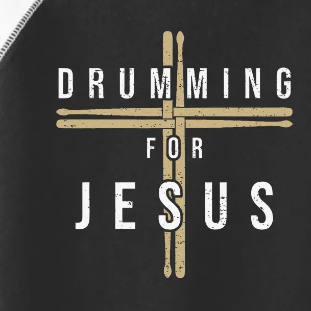 Drummer Drumming Drums Percussion I Jesus Christian Church Toddler Fine Jersey T-Shirt