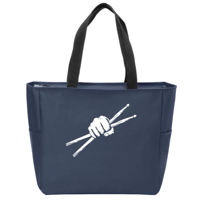 Drumsticks Drummer Drumset Drums Gift Zip Tote Bag