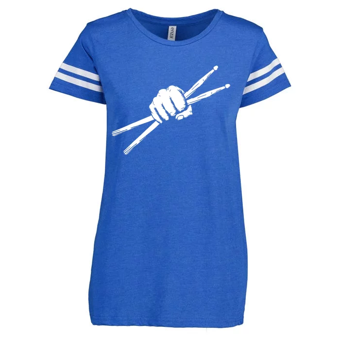 Drumsticks Drummer Drumset Drums Gift Enza Ladies Jersey Football T-Shirt