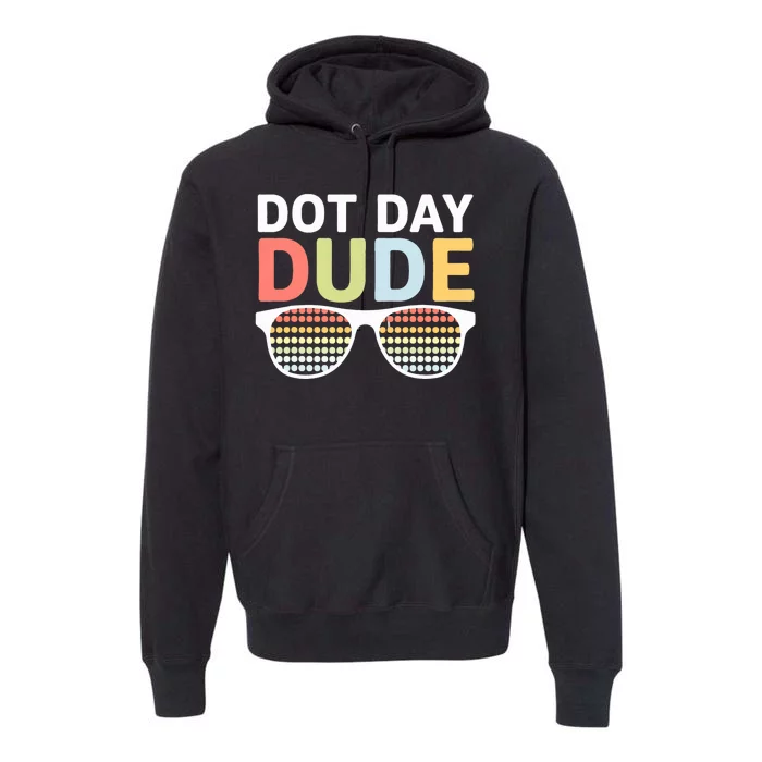 Dot Days Dotted Dude Glasses Premium Hoodie