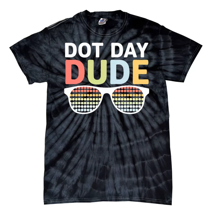 Dot Days Dotted Dude Glasses Tie-Dye T-Shirt