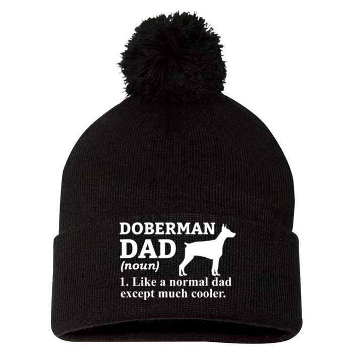 Doberman Dad Doberman Pinscher Dog Pom Pom 12in Knit Beanie