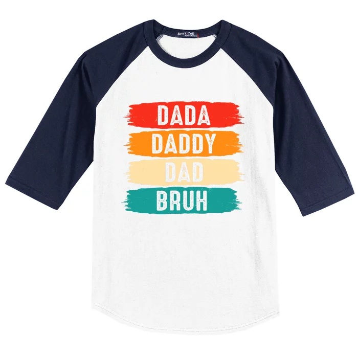 Dada Daddy Dad Bruh Baseball Sleeve Shirt