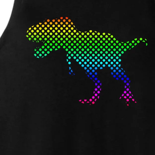 Dot Day Dinosaur TRex Ladies Tri-Blend Wicking Tank