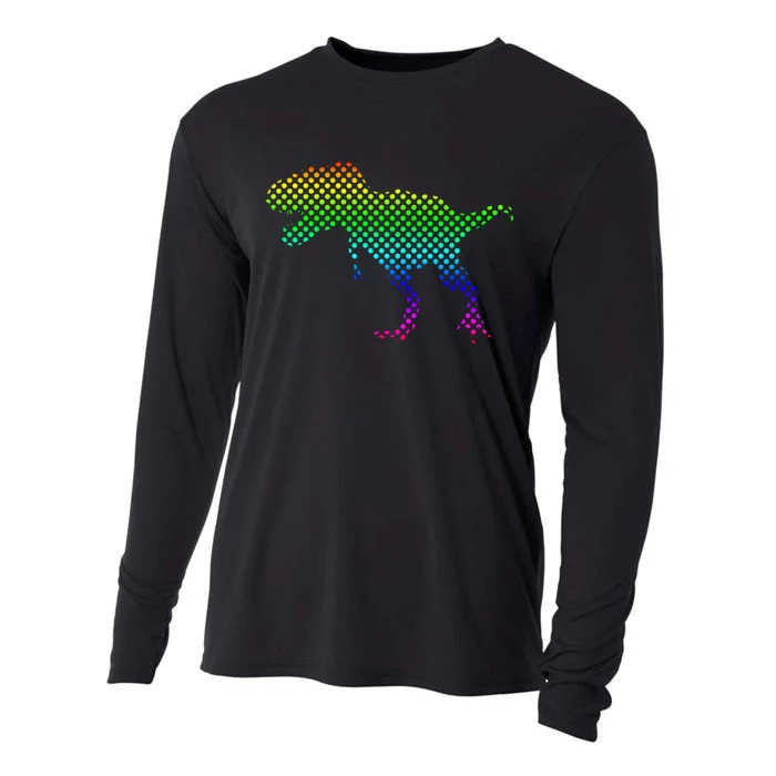 Dot Day Dinosaur TRex Cooling Performance Long Sleeve Crew