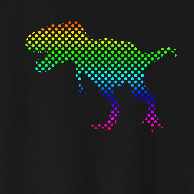 Dot Day Dinosaur TRex Women's Crop Top Tee