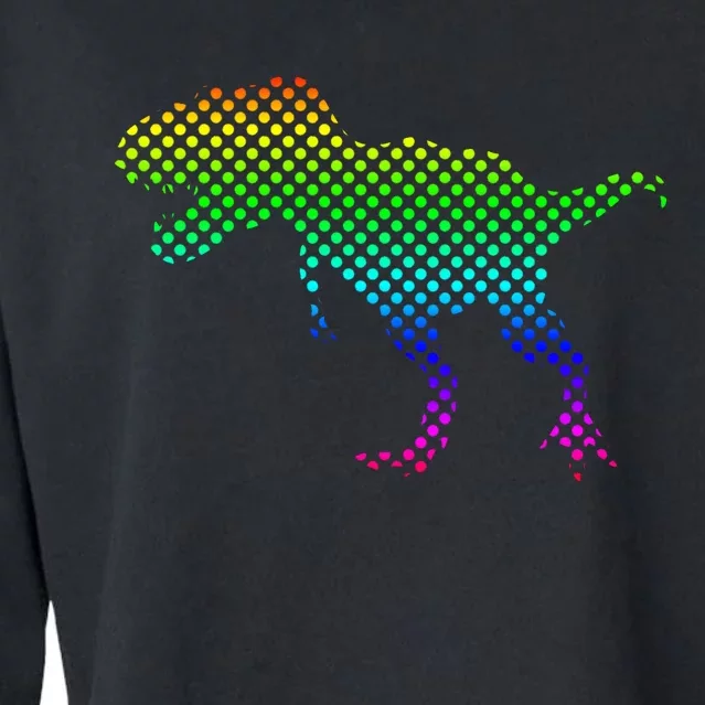 Dot Day Dinosaur TRex Cropped Pullover Crew