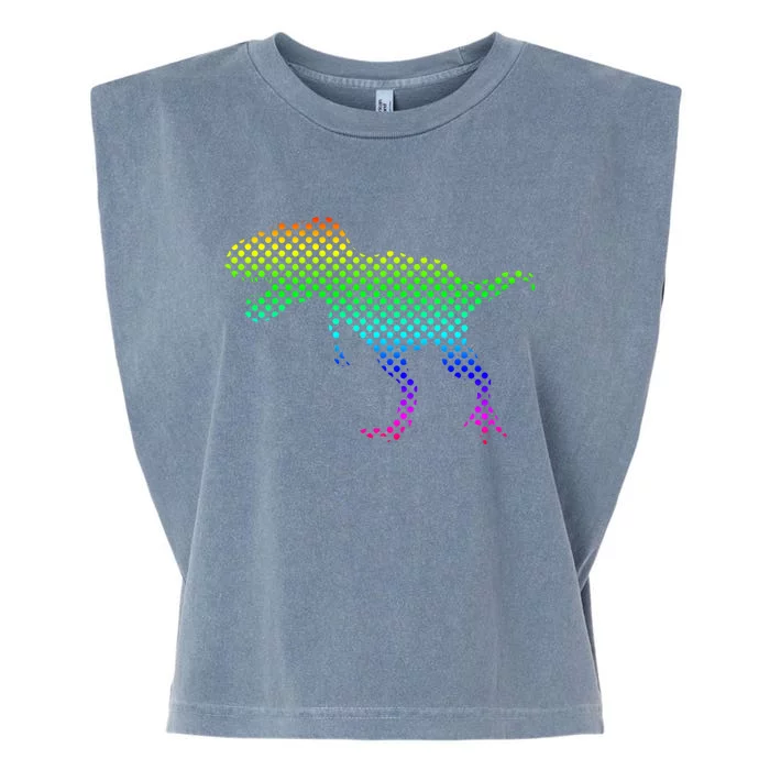 Dot Day Dinosaur TRex Garment-Dyed Women's Muscle Tee