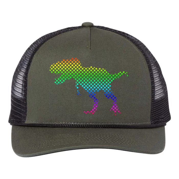 Dot Day Dinosaur TRex Retro Rope Trucker Hat Cap