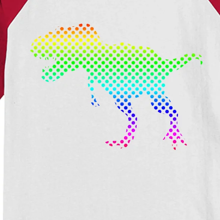 Dot Day Dinosaur TRex Kids Colorblock Raglan Jersey