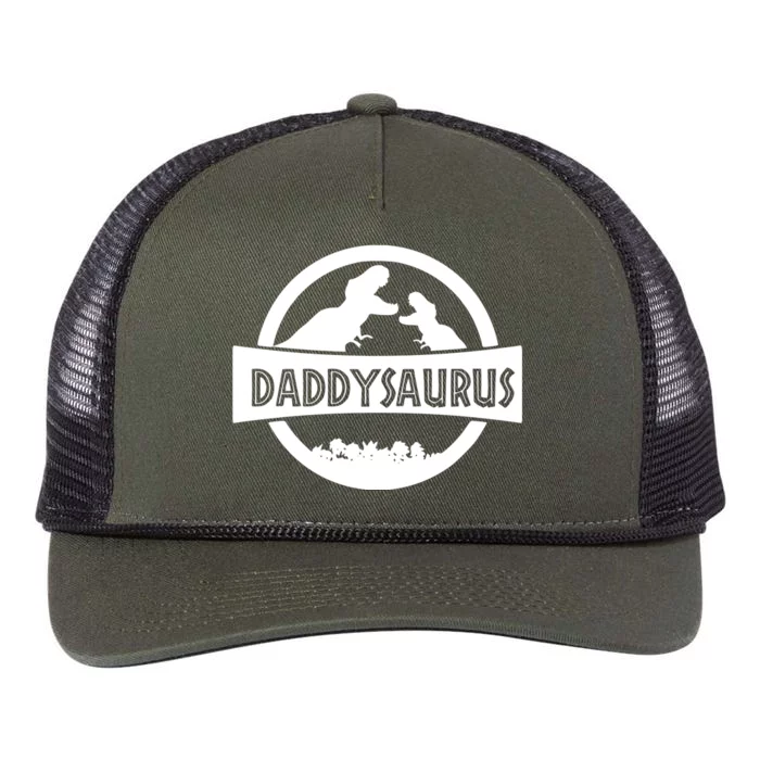 Daddy Dinosaur Daddysaurus Retro Rope Trucker Hat Cap