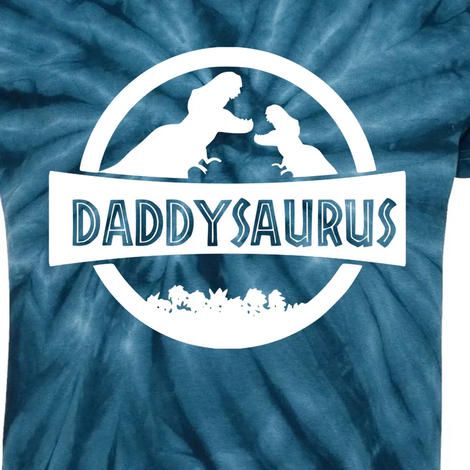 Daddy Dinosaur Daddysaurus Kids Tie-Dye T-Shirt