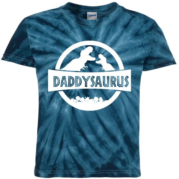 Daddy Dinosaur Daddysaurus Kids Tie-Dye T-Shirt