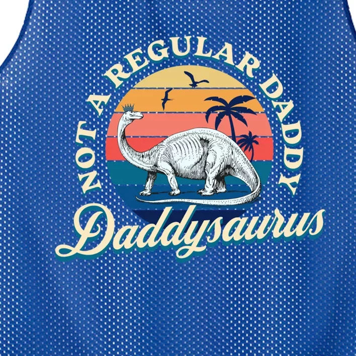 Daddysaurus Dad Daddy Papa Dino Lover Funny Dinosaur Father Gift Mesh Reversible Basketball Jersey Tank