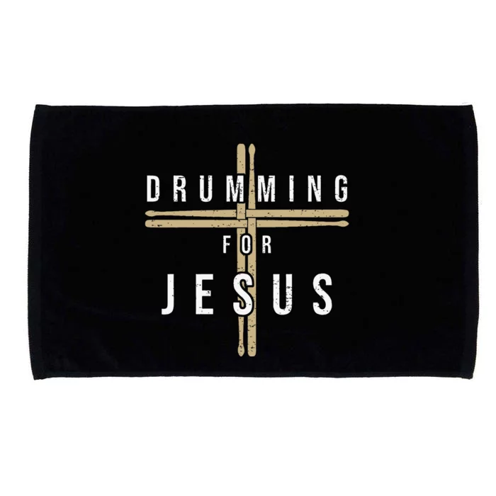 Drummer Drumming Drums Percussion I Jesus Christian Church Microfiber Hand Towel