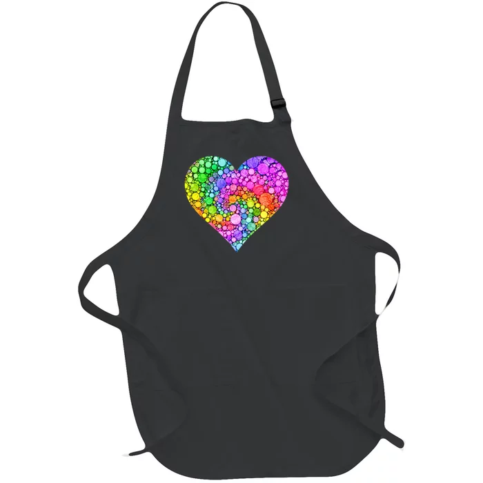 Dot Day Dotted Colorful Heart Of Dots Full-Length Apron With Pocket