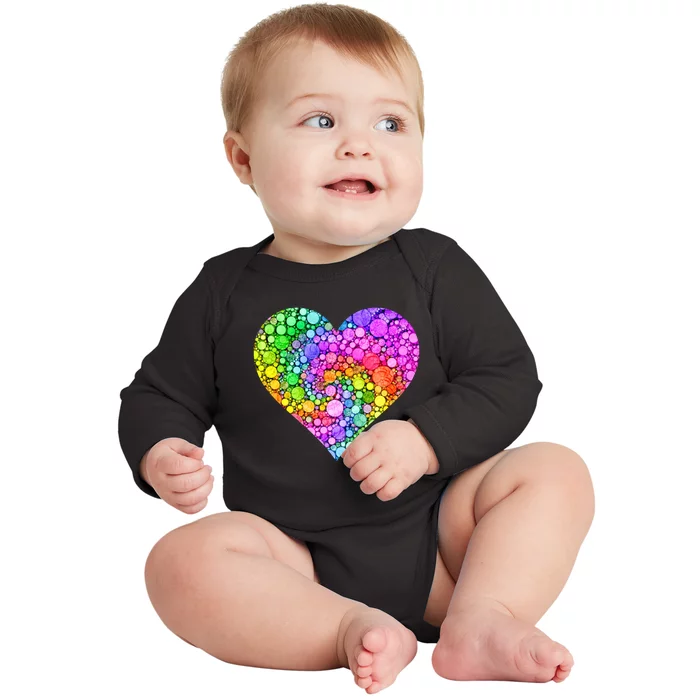 Dot Day Dotted Colorful Heart Of Dots Baby Long Sleeve Bodysuit