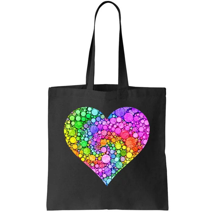 Dot Day Dotted Colorful Heart Of Dots Tote Bag