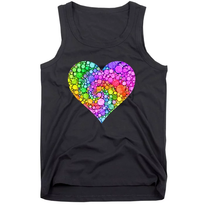 Dot Day Dotted Colorful Heart Of Dots Tank Top