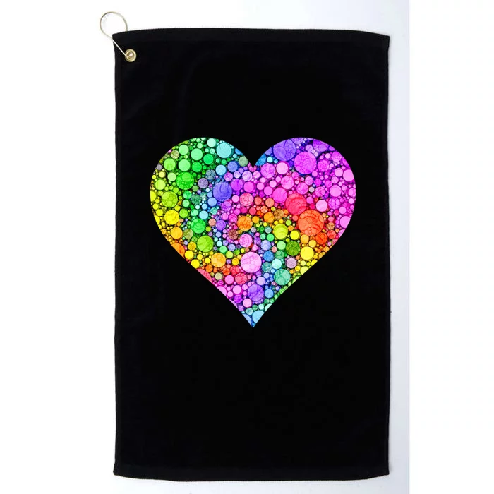 Dot Day Dotted Colorful Heart Of Dots Platinum Collection Golf Towel