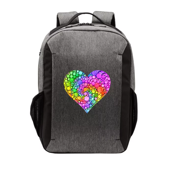 Dot Day Dotted Colorful Heart Of Dots Vector Backpack