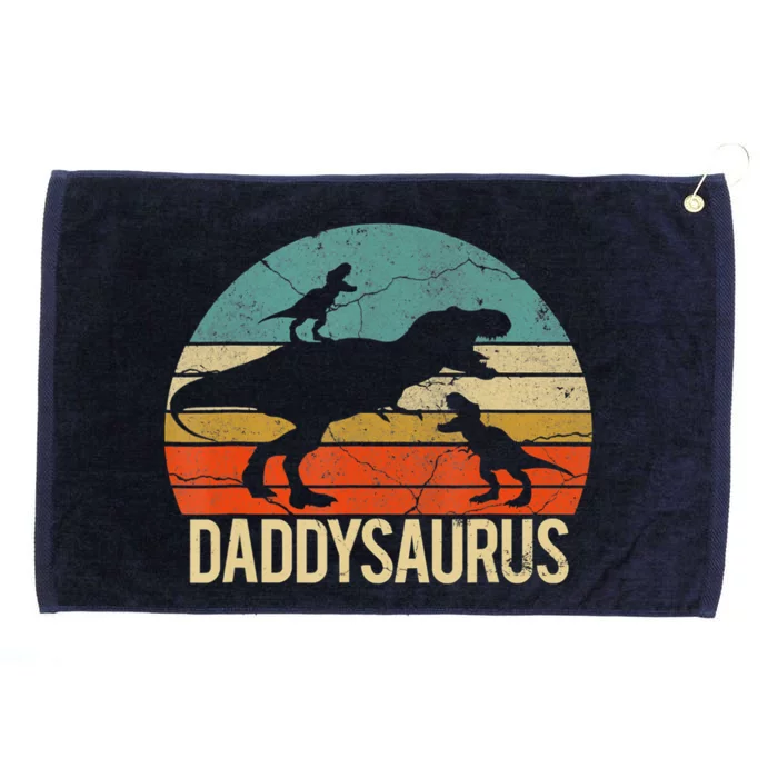 Daddy Dinosaur Daddysaurus 2 Two Christmas For Dad Grommeted Golf Towel