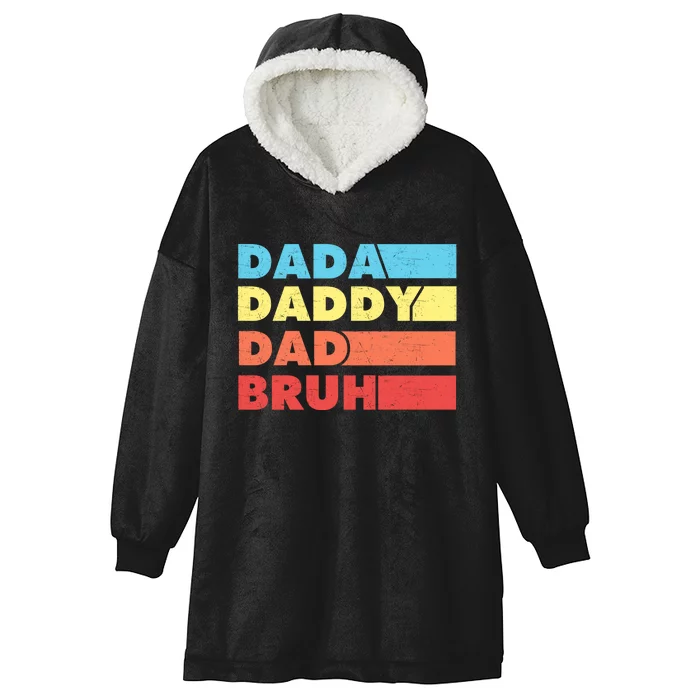 Dada Daddy Dad Bruh Hooded Wearable Blanket