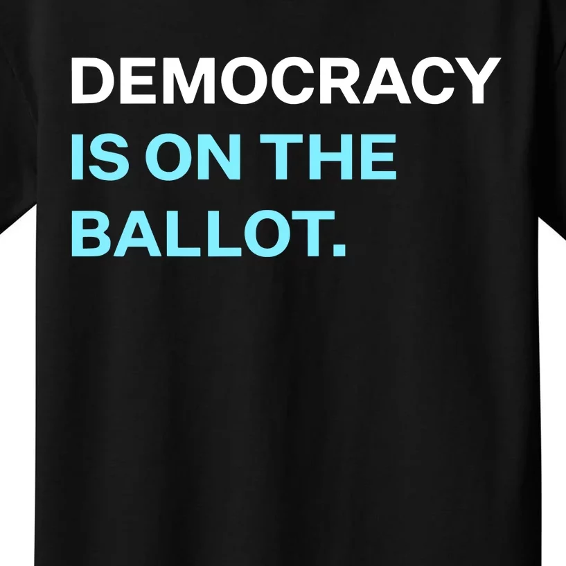 Democracy Docket Democracy Is On The Ballot Kids T-Shirt