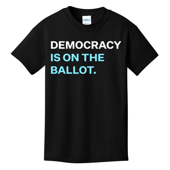 Democracy Docket Democracy Is On The Ballot Kids T-Shirt