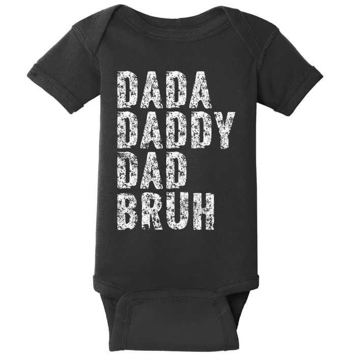 Dada Daddy Dad Bruh Funny Papa Gift Father Day Baby Bodysuit