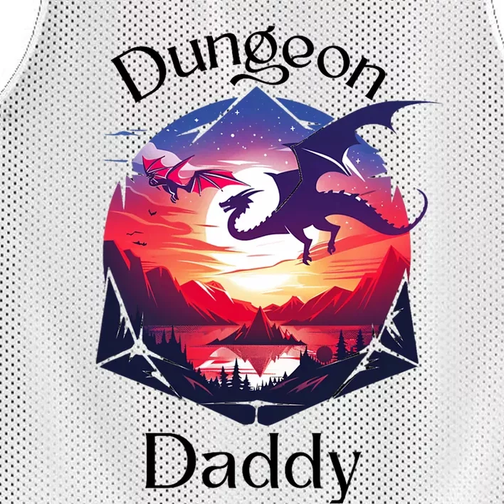 Dungeon Daddy Design For Ttrpg Lovers Mesh Reversible Basketball Jersey Tank