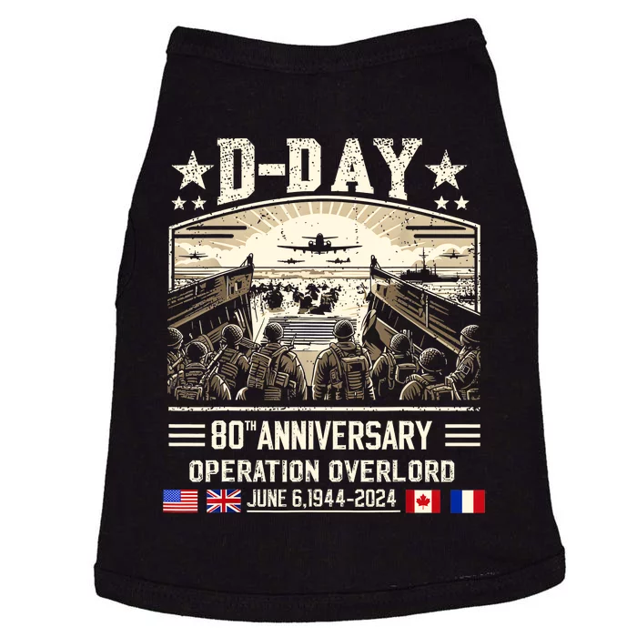 Dday Dwight D. Eisenhower Quote Dday 80th Anniversary Doggie Tank