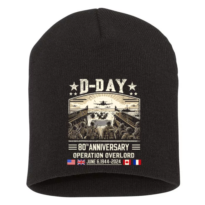 Dday Dwight D. Eisenhower Quote Dday 80th Anniversary Short Acrylic Beanie