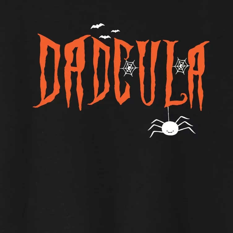 Dad Daddy Dracula Monster Costume Easy Halloween Gifts Women's Crop Top Tee