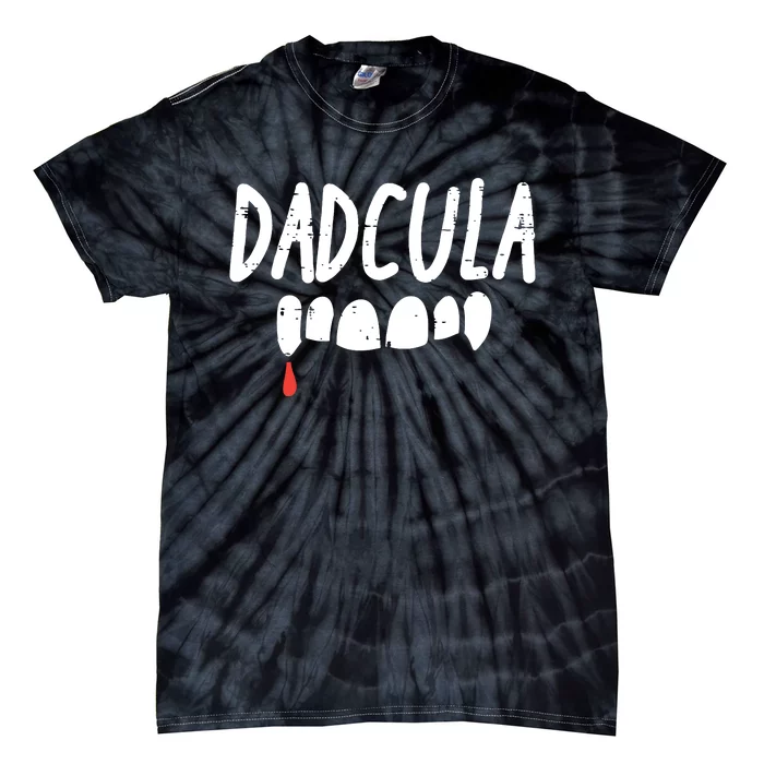 Dadcula Dad Dracula Halloween Family Matching Daddy Papa Tie-Dye T-Shirt