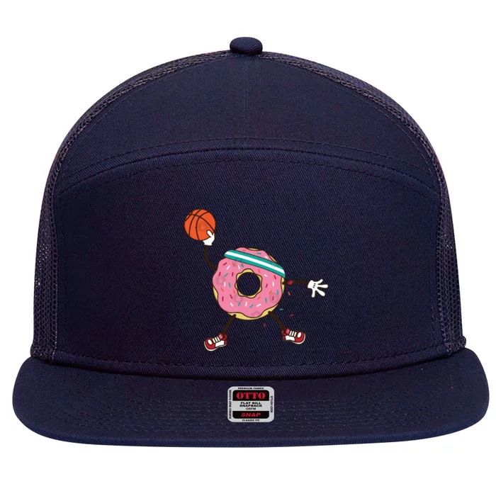 Dunking Donut 7 Panel Mesh Trucker Snapback Hat