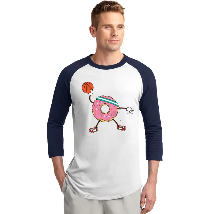 Dunking Donut Baseball Sleeve Shirt