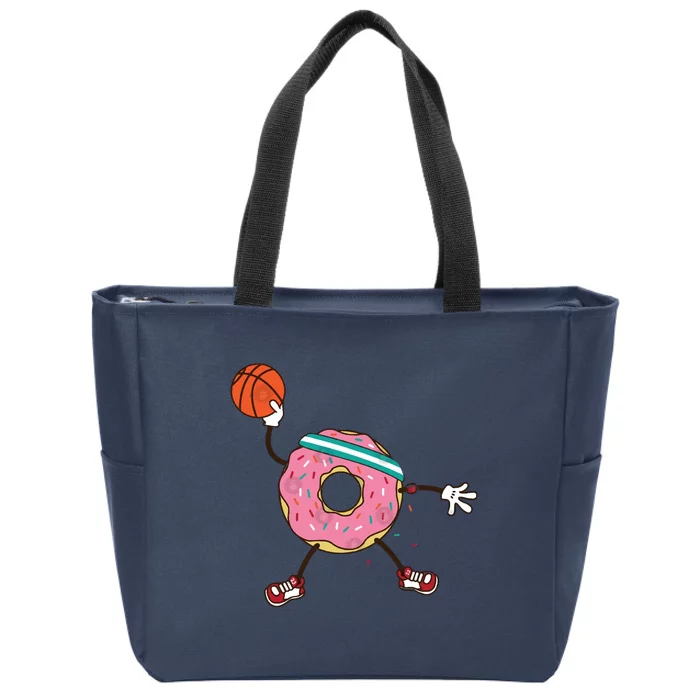 Dunking Donut Zip Tote Bag