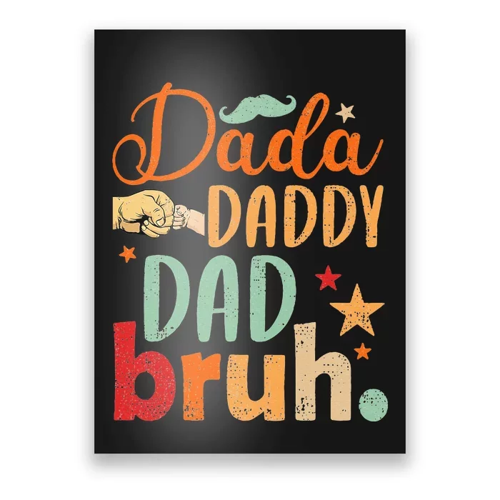 Dada Daddy Dad Bruh Happy Fars Day Poster