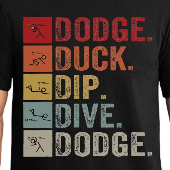 Duck Dip Dive I Ball Games I Funny Dodgeball Pajama Set