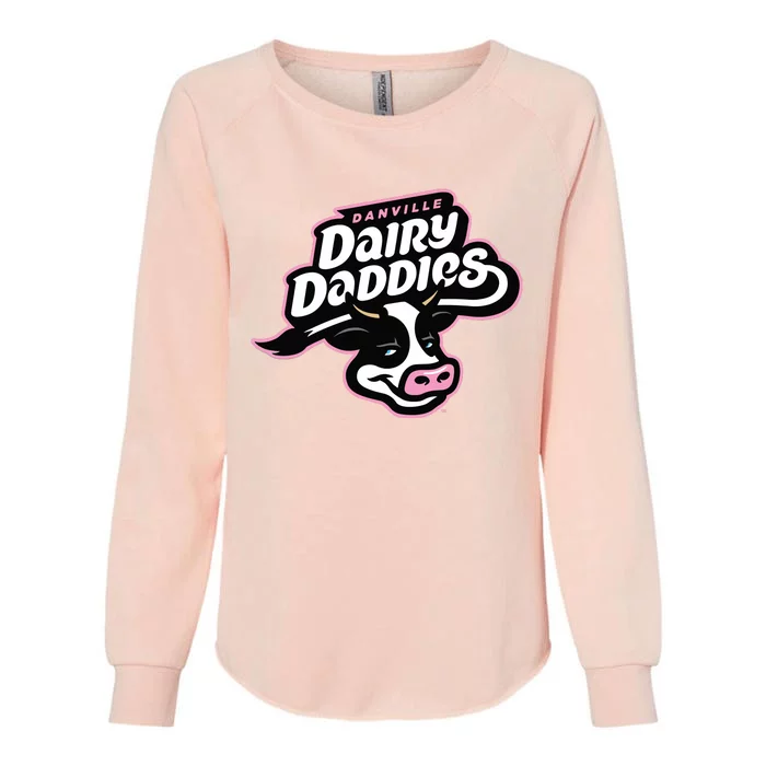 Danville Dairy Daddies Cow Womens California Wash Sweatshirt