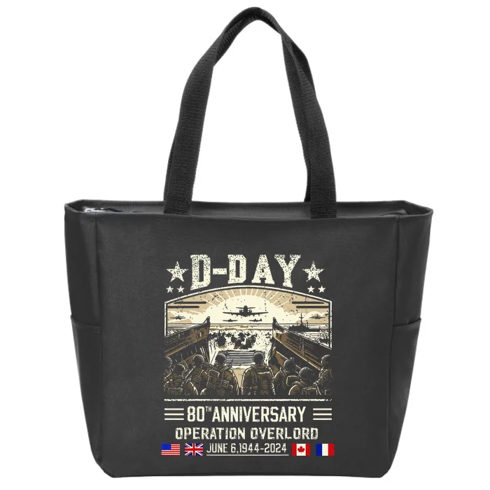 Dday Dwight D. Eisenhower Dday 80th Anniversary Zip Tote Bag