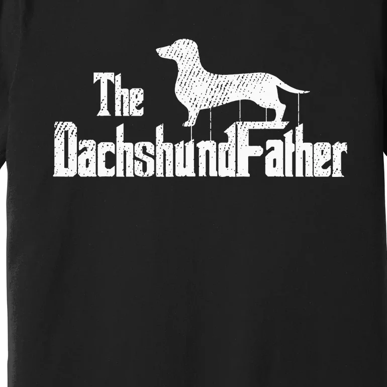 Dachshund Dad Dog Fathers Day Funny dog lover Premium T-Shirt