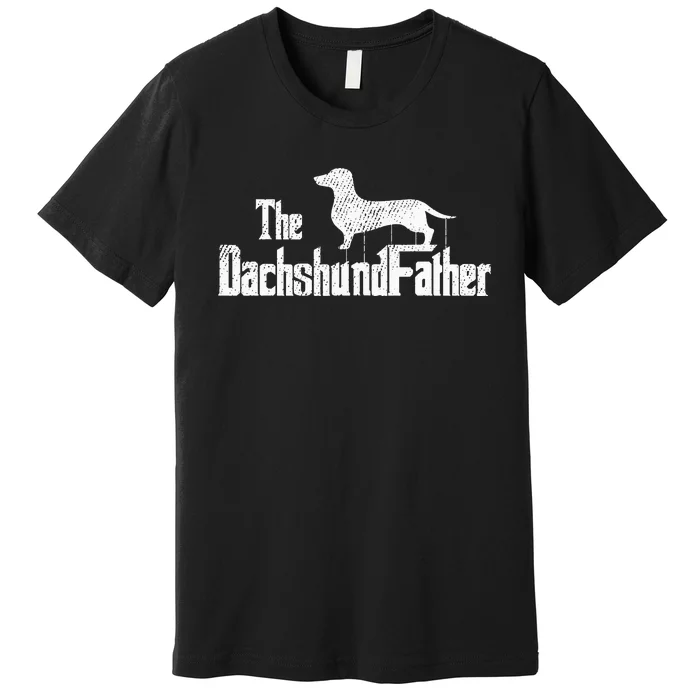 Dachshund Dad Dog Fathers Day Funny dog lover Premium T-Shirt