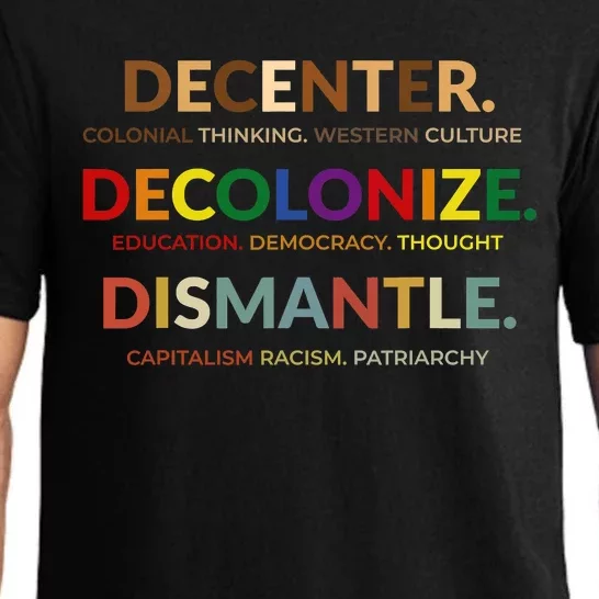 Decenter Decolonize Dismantle Western Culture Education Racism Pajama Set