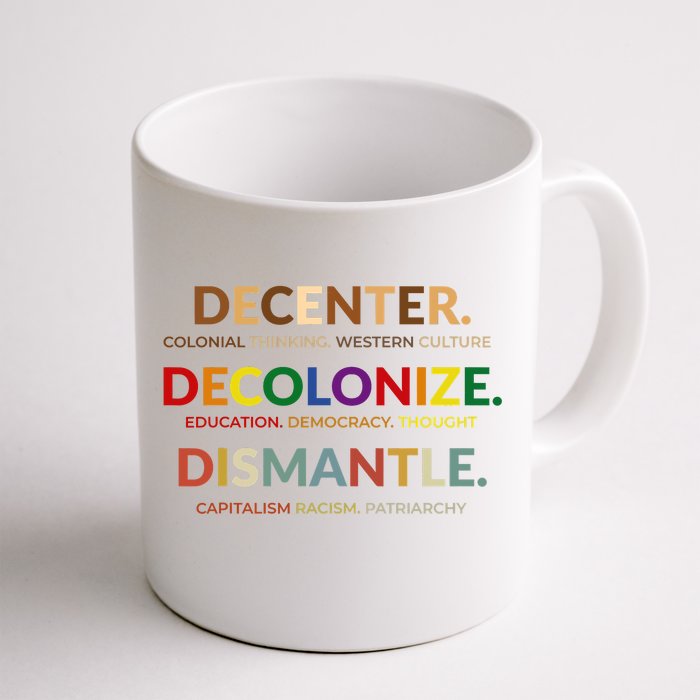 Decenter Decolonize Dismantle Western Culture Education Racism Front & Back Coffee Mug