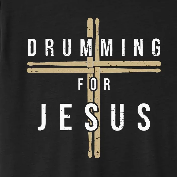 Drummer Drumming Drums Percussion I Jesus Christian Church ChromaSoft Performance T-Shirt