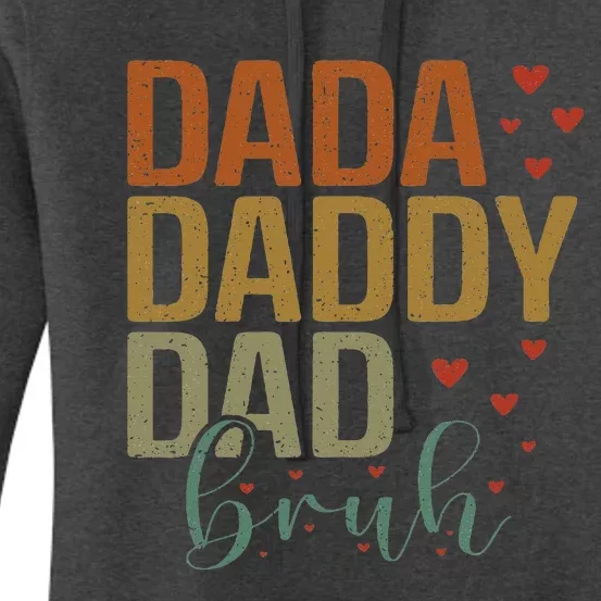 Dada Daddy Dad Bruh Awesome Like My Daughter FatherS Day Women's Pullover Hoodie