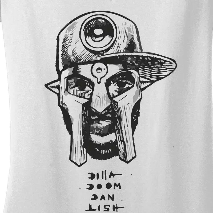 Dilla Doom Dan Lish Women's V-Neck T-Shirt