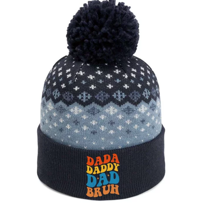 Dada Daddy Dad Bruh Retro Vintage The Baniff Cuffed Pom Beanie